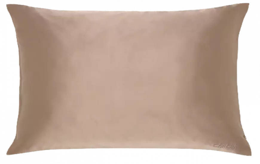 taie d'oreiller en soie taupe chillsilk, Chartres, Chillsilk