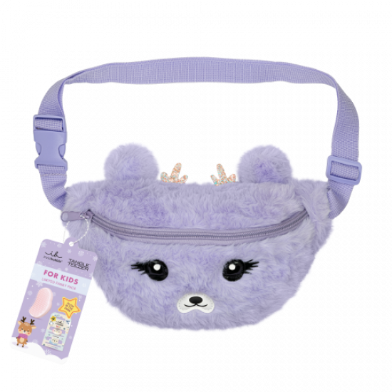 Vignette du sac banane en peluche Invisibobble KIDS SET Cozy Renne, accessoire tendance pour enfants